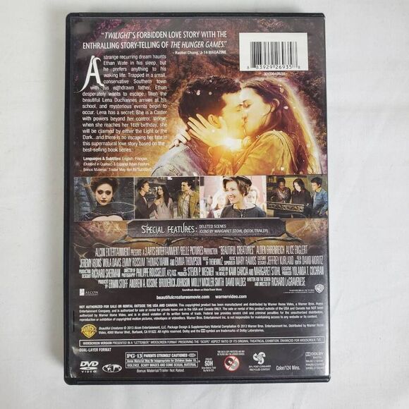 Beautiful Creatures (DVD, 2013, Jeremy Irons, Viola Davis, Emma Thompson) - Picture 3 of 3
